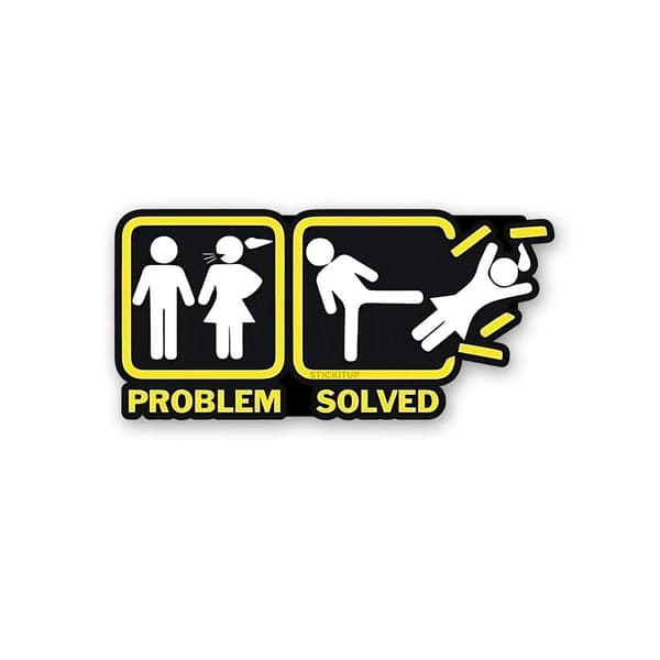 Problem Solved Sticker