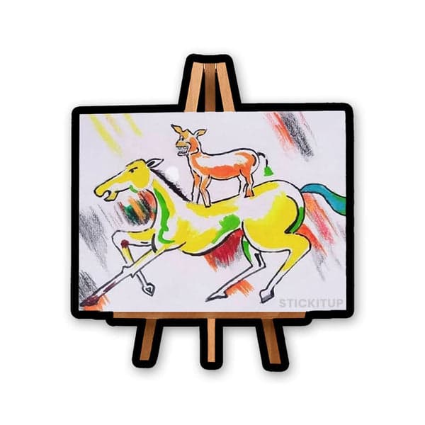 Majnu Bhai Painting Sticker